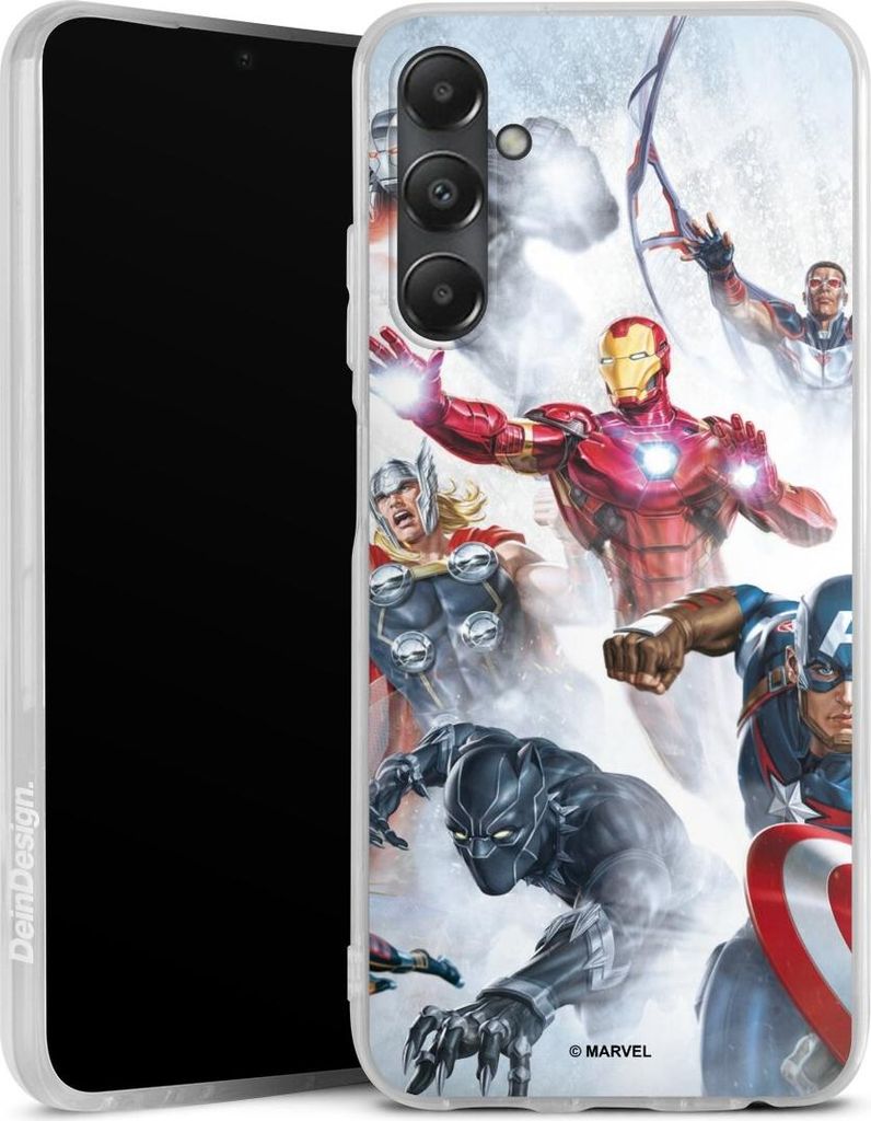DeinDesign Handyhülle für Samsung Galaxy A05s Silikon Hülle Case Smartphone Schutzhülle Offizielles Lizenzprodukt Marvel The Avengers