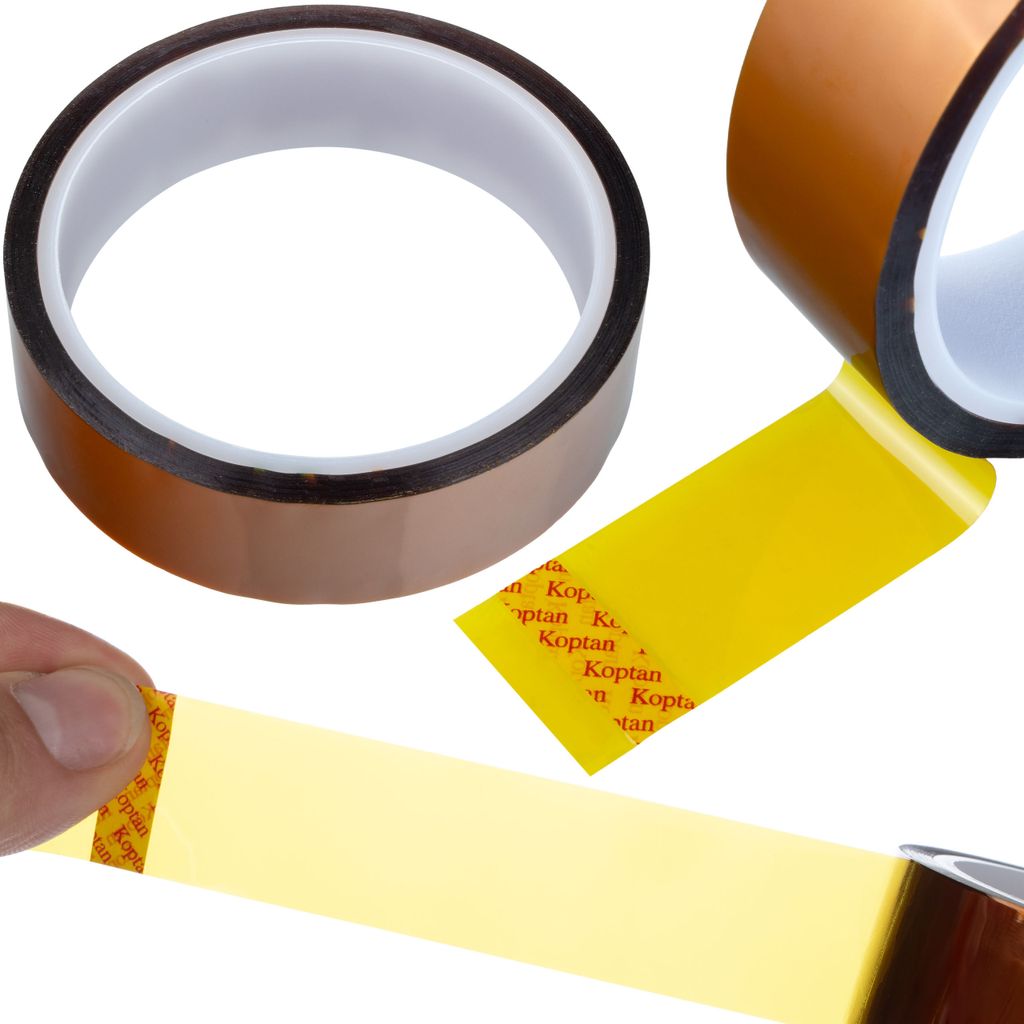 Rosfix Kaptonband – Hitzebeständig 240°C | 30mm x 30m x 0,05mm Silikonkleber | Schutz Elektronik-Komponenten | Elektronik-Reparatur