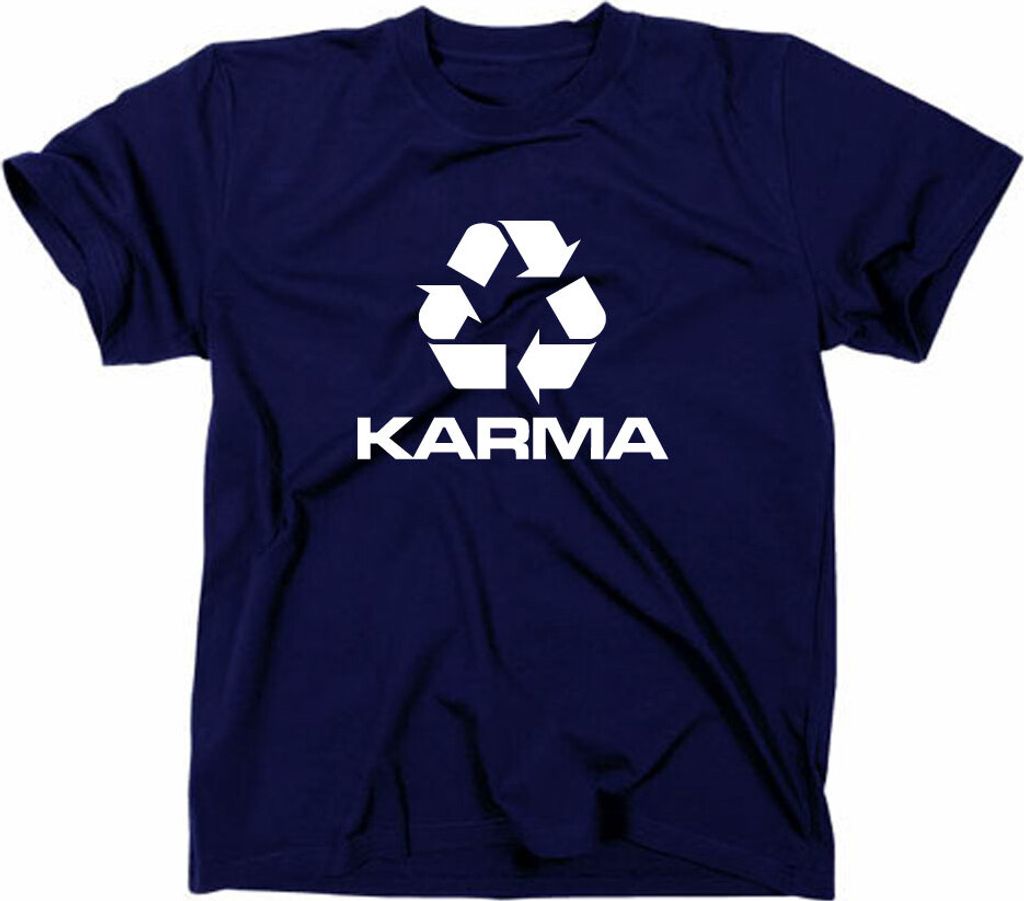 Styletex23 T-Shirt Karma Recyling Symbol, navy, S