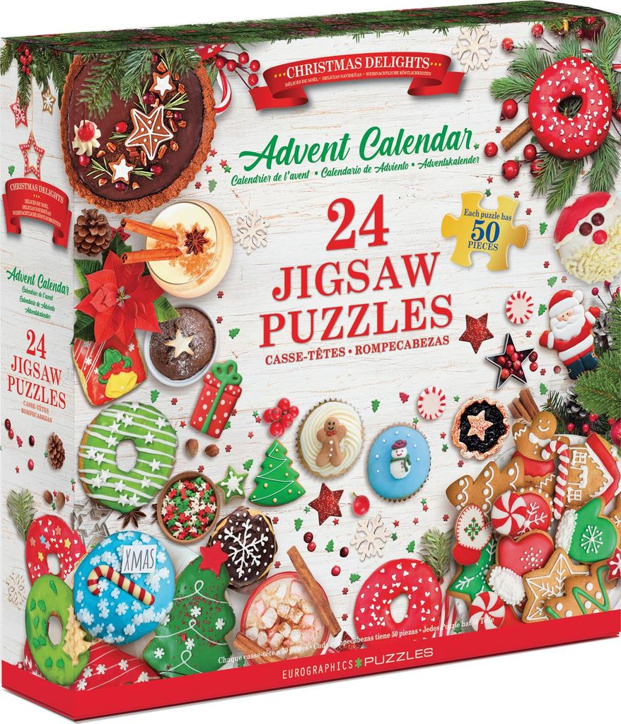 Puzzle Adventskalender 2024 – 1008 Teile, 24 Tage, Weihnachtsmotiv, Für Erwachsene Und Kinder
