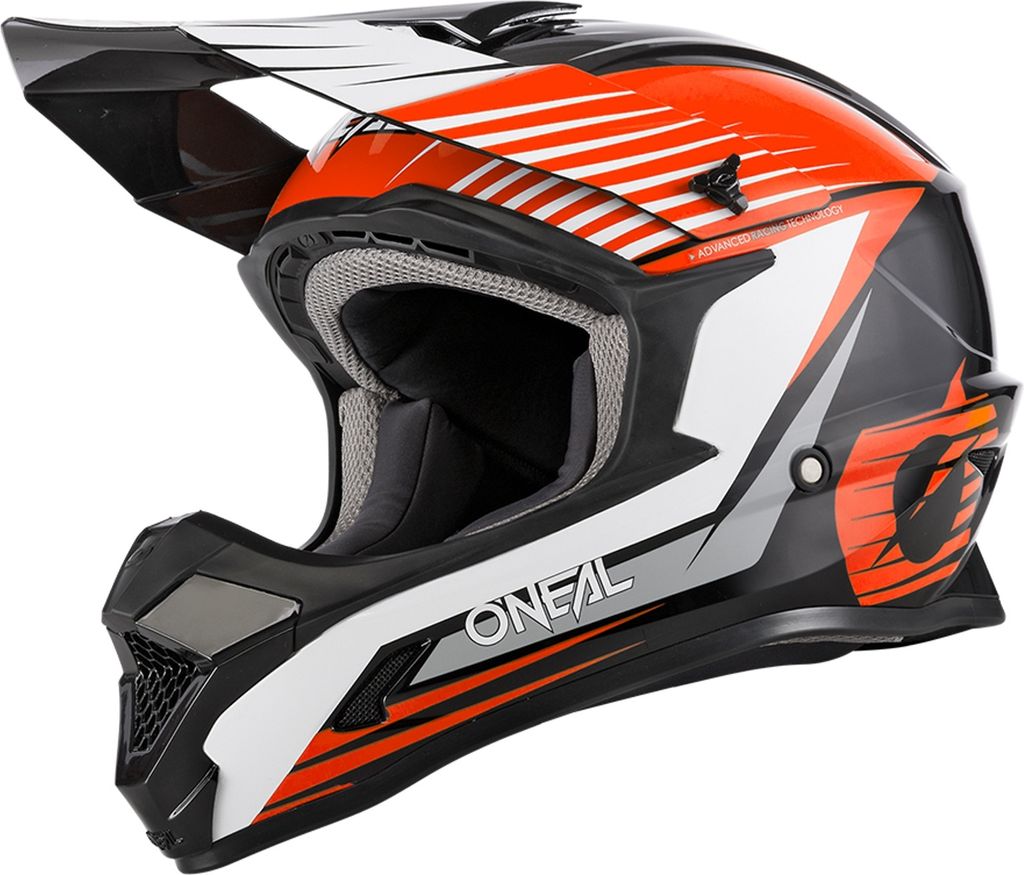 O'NEAL Motocross Helm 1SRS Stream , Schwarz Orange, L