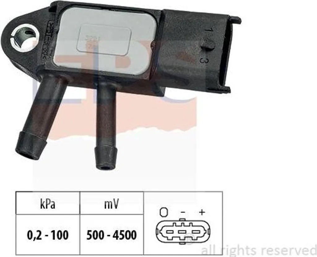 Capteur de pression atmosphérique pour Nissan Qashqai, Juke et Renault Clio