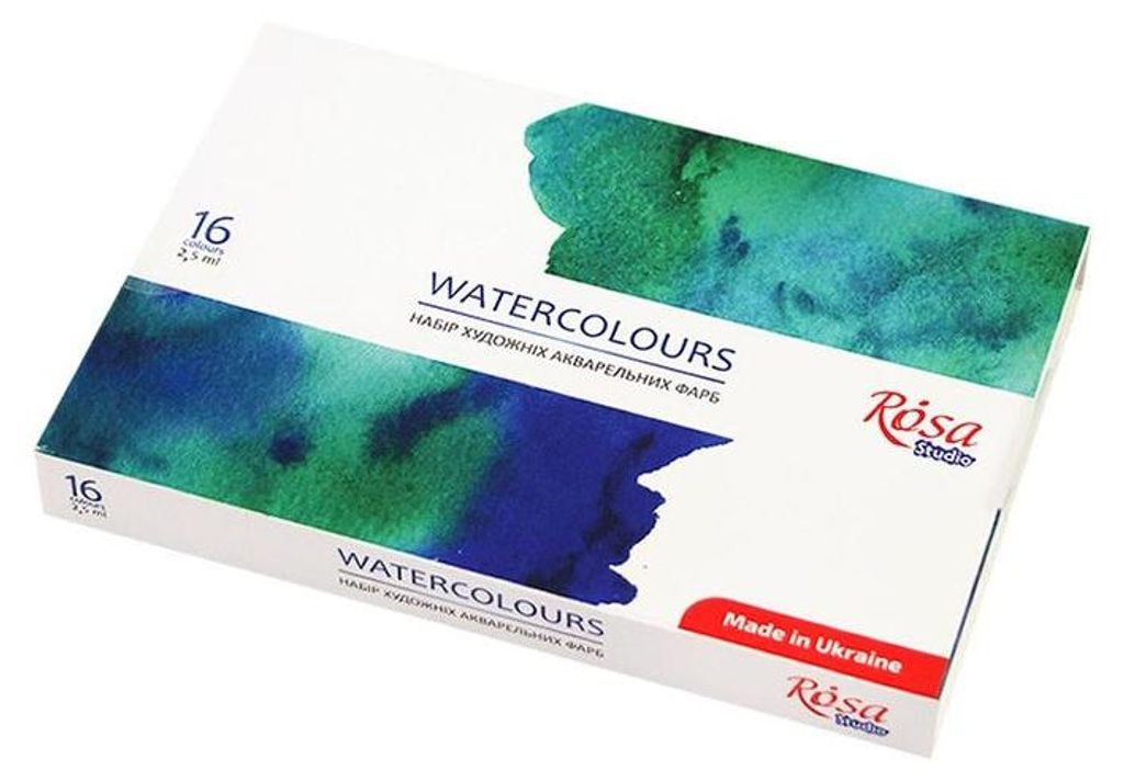 Rosa Studio Aquarellfarben Set 16 × 2,5 ml, Kartonbox Produktbild 