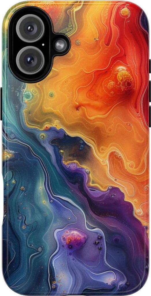 Lebendiges abstraktes Farbwirbel-Design – Hülle Kompatibel mit iPhone 16 Plus