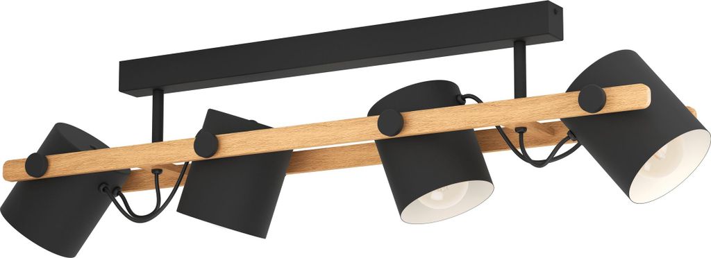 HORNWOOD Wand-/Deckenleuchte Lampe Beleuchtung - L100 x B19 x H27,5 cm - schwarz, creme - IP20