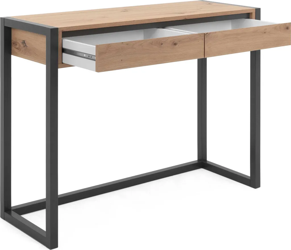 Table d'appoint Console Denver Artisan Oak et Anthracite Style Industriel - 2