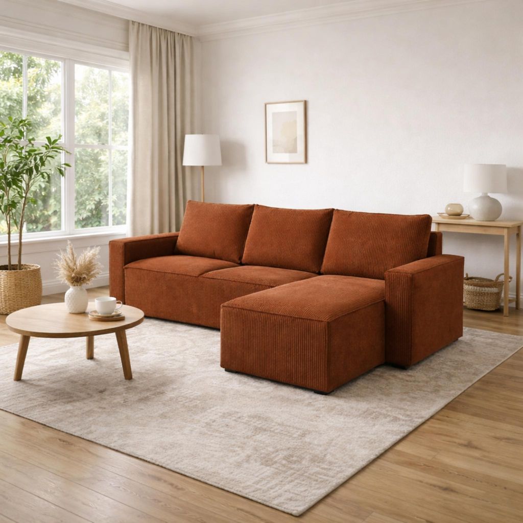 Ecksofa POTARO mit Schlaffunktion L-Form, Sofa mit Produktbild 