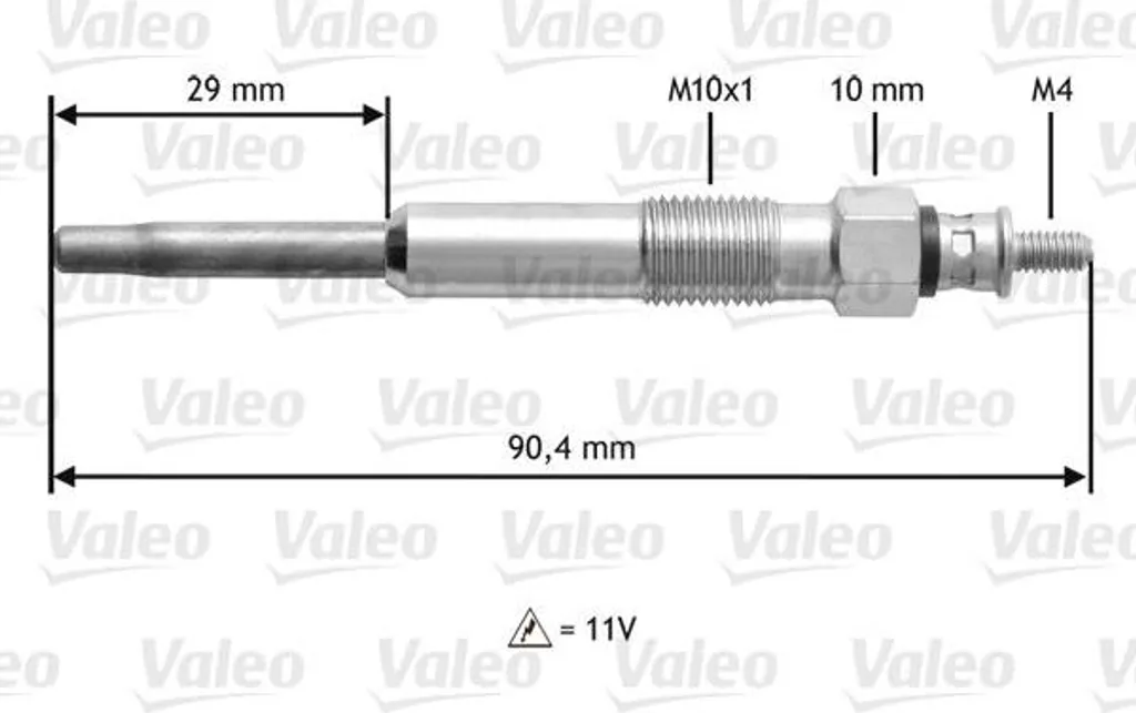 Valeo 345101 Candela Preriscaldamento | Dacia Nissan Renault | OE 59624J