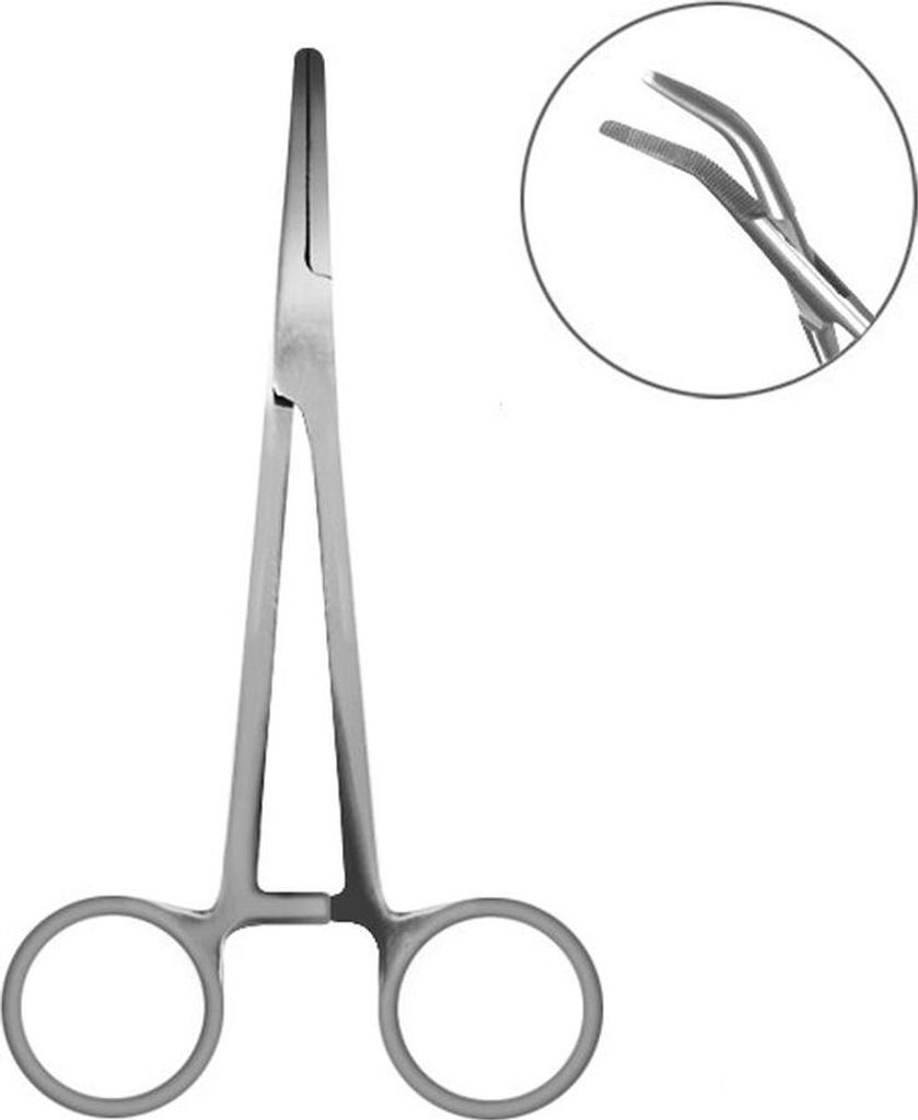 Delphin Curved Forceps 17,5 cm Pean