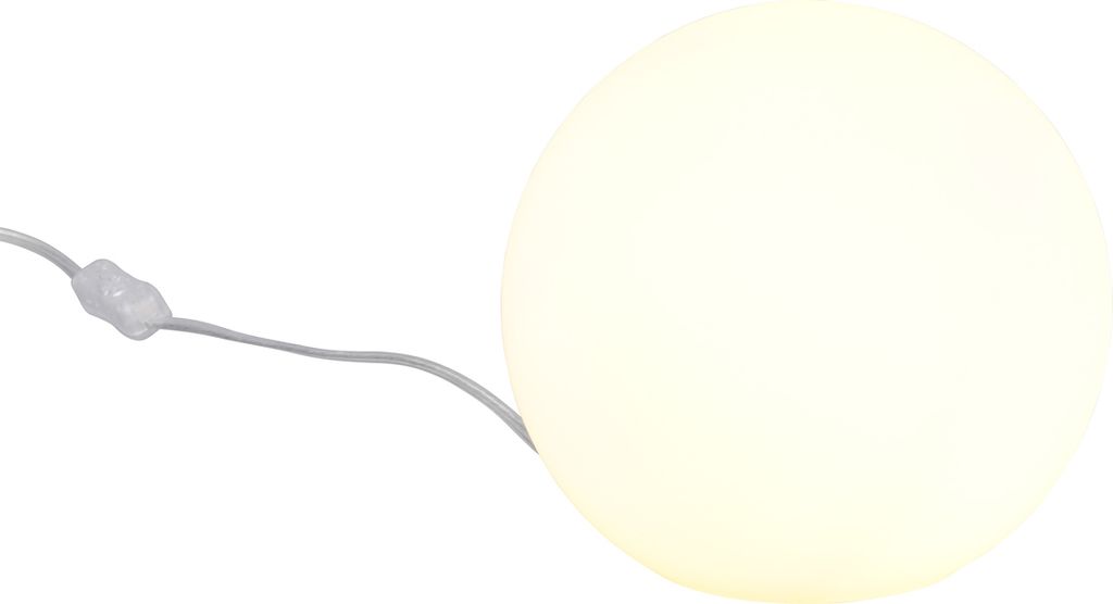 Kleine LED Tischlampe mit Glaskugel Weiß, dimmbare Produktbild 