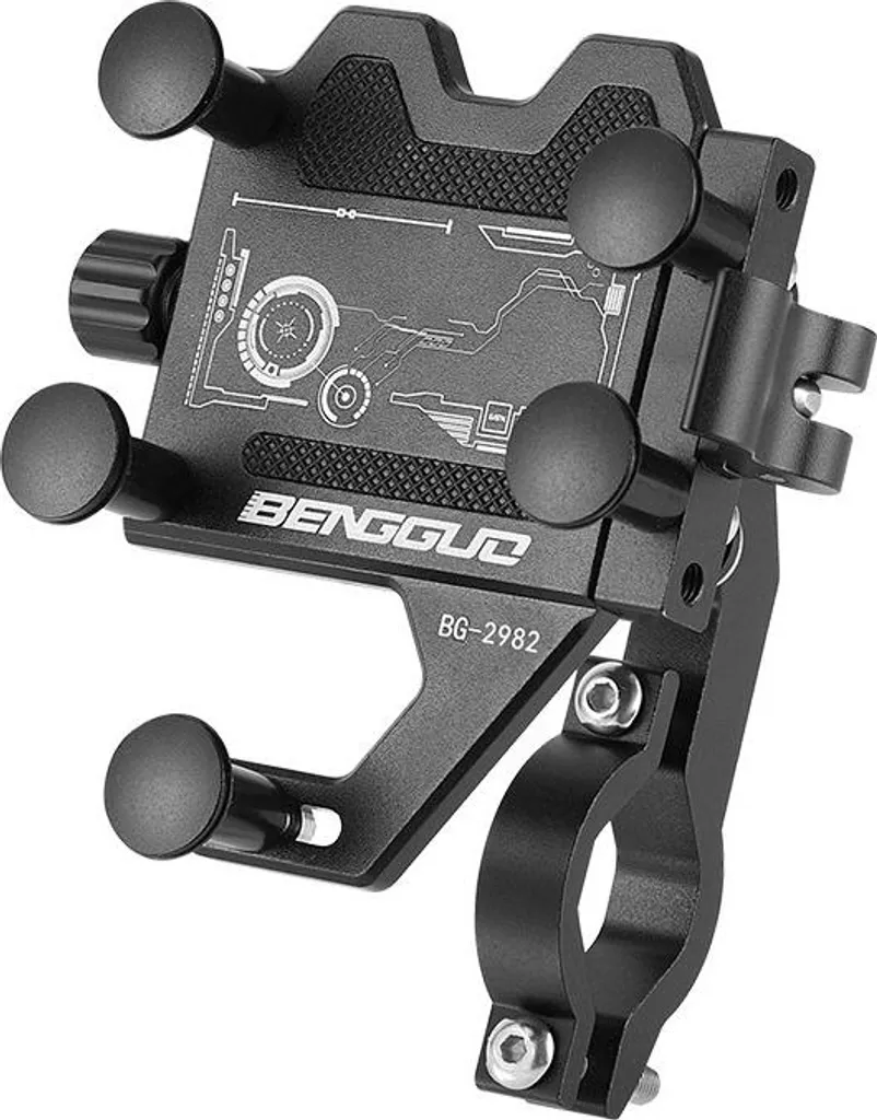 Support Téléphone Anti-Vibrations en Aluminium pour Guidon Vélo et Moto