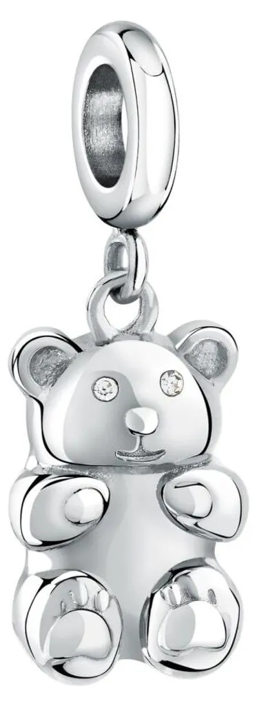 Pendentif collier en acier pour femme avec motif ours mignon