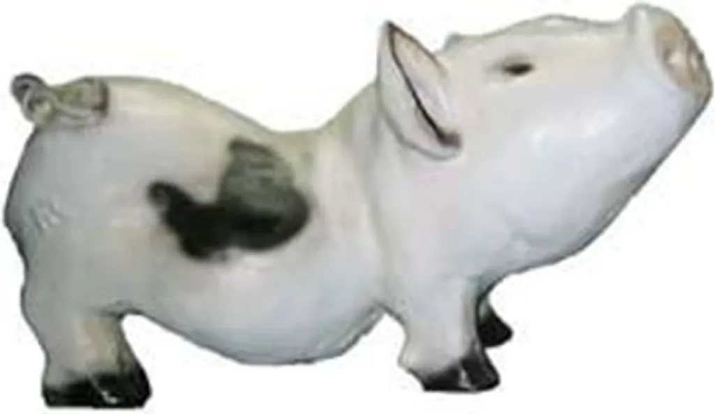 Figurine Cochon Saucisse 24cm pour Décoration de Jardin et Cour