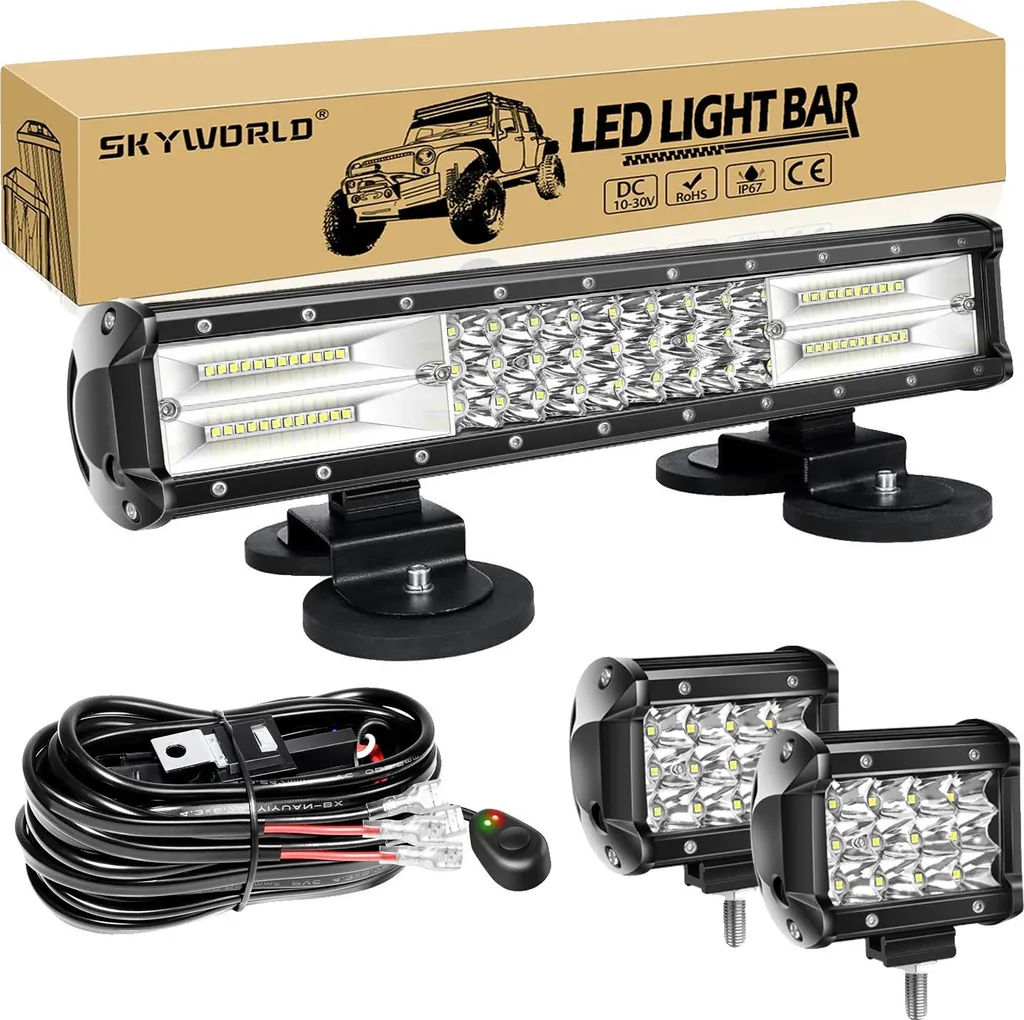 Barre LED 2X36W construction durable avec faisceau lumineux ajustable