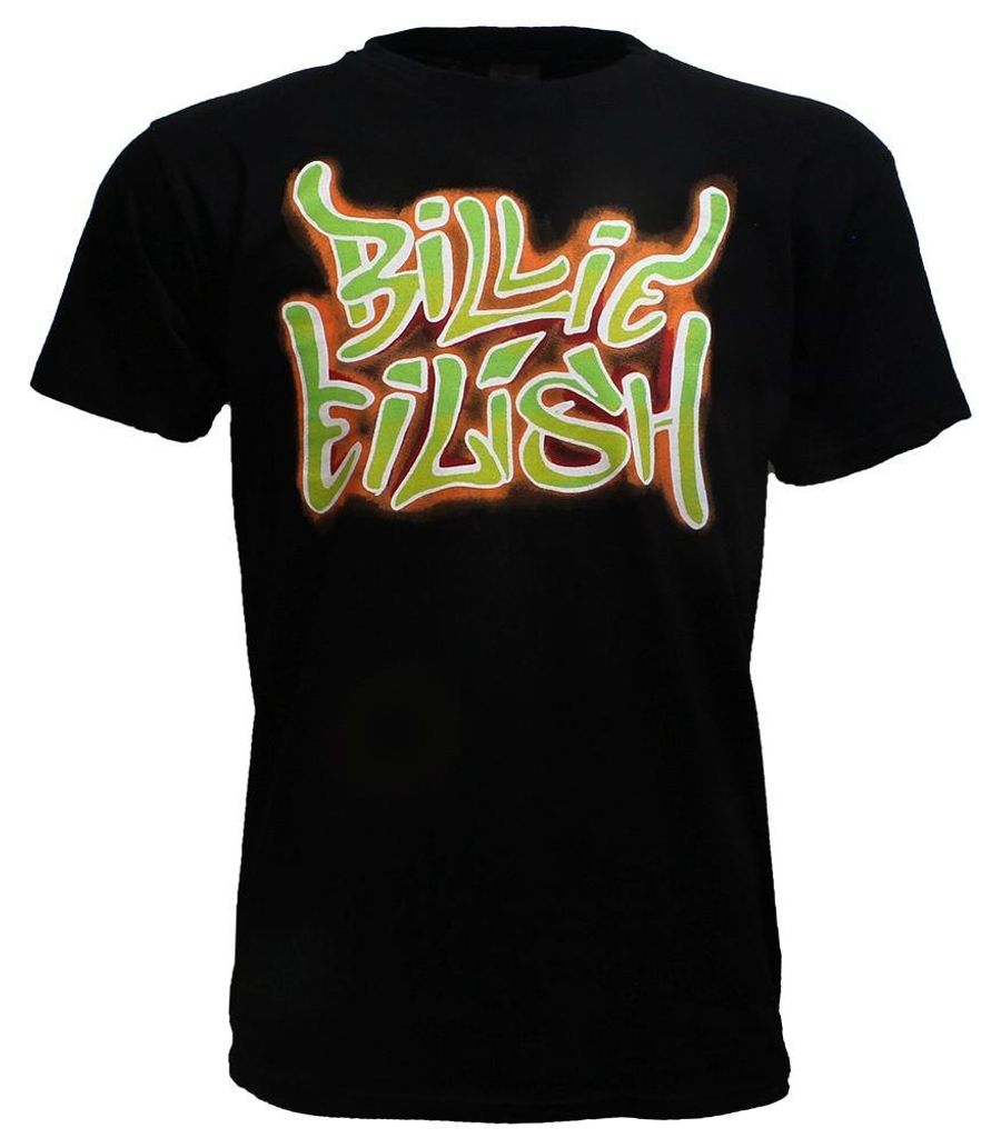 Billie Eilish Neon-Graffiti-T-Shirt - XL
