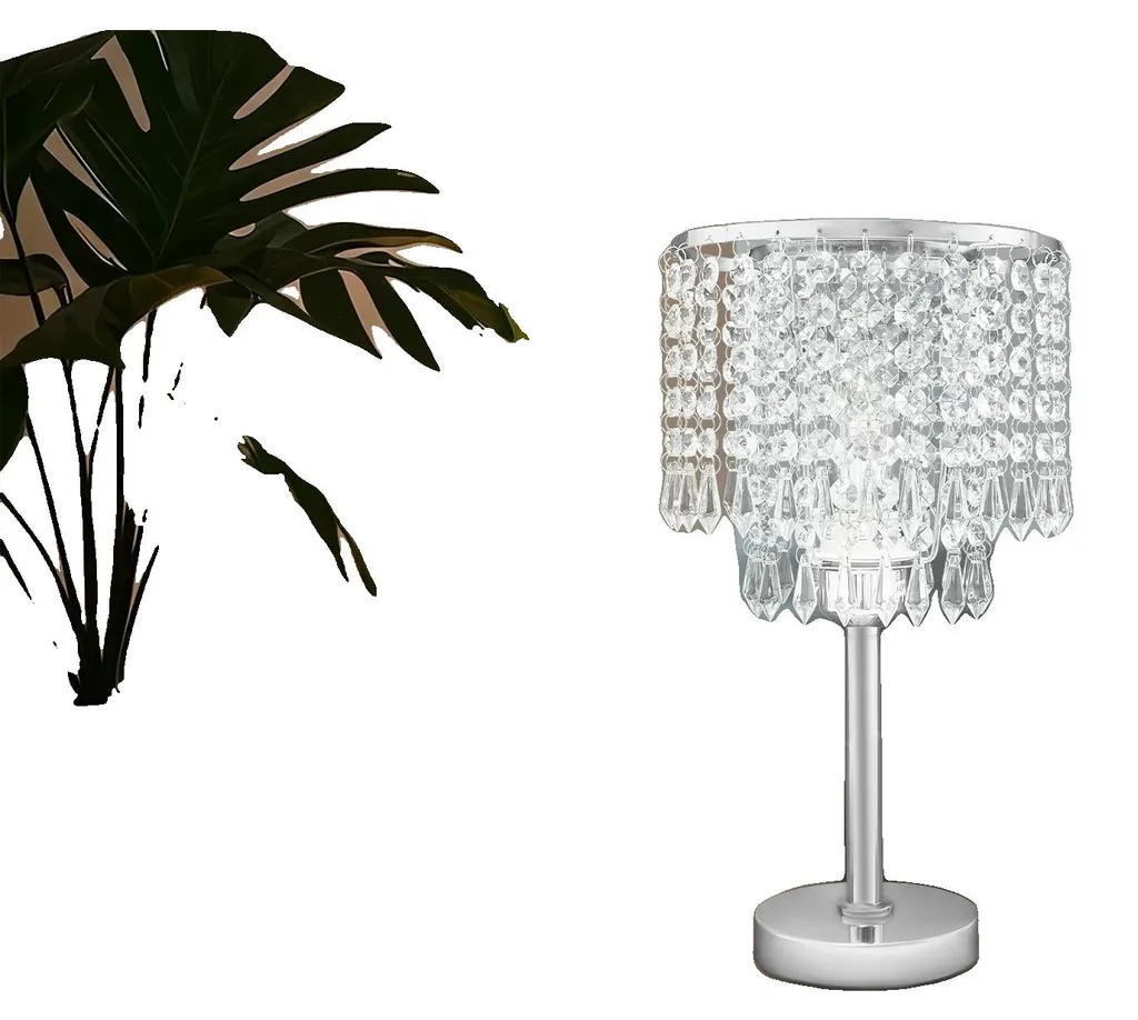 Lampe de table anti-éblouissement en verre blanc luminaire doux E27 35cm