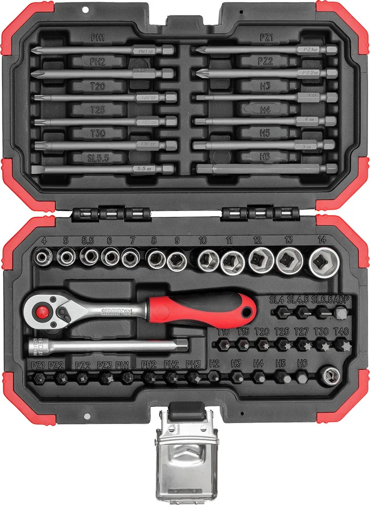 Gedore R33003051 Jeu de Embouts 51 Pièces 1/4 avec Cliquet 3301350