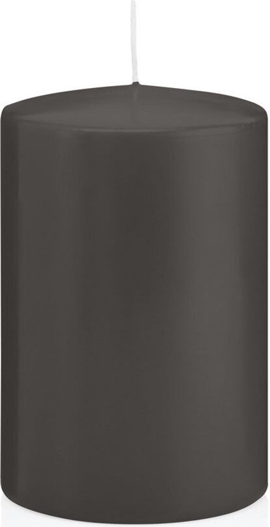 6 Stumpen Kerzen Grau 20 x 9,8 cm (H x D) deutsche Marken Kerzen aus 100% Paraffin Wachs in er RAL Kerzen Qualität