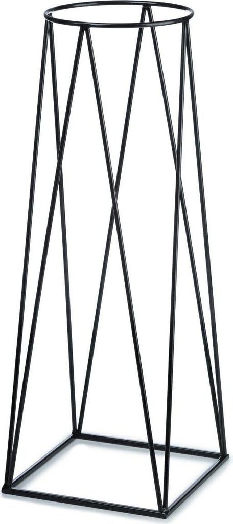HowHomely | Blumenständer - 96 cm - Schwarz - Moderner Produktbild 