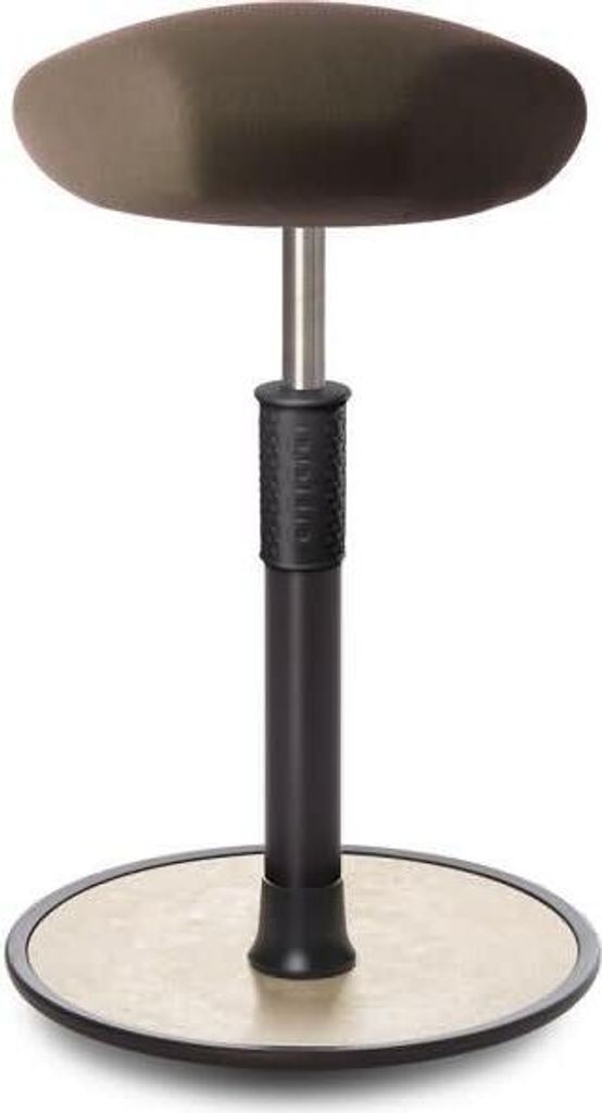 Sitz- Stehhocker Free Tall Triangel Gestrick Braun schwarz /cremeweiß.
