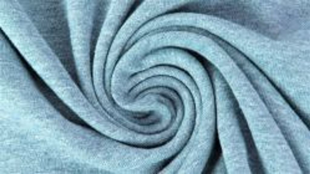 Jersey Yara Aqua Melange 220 g/m², ca. 0,5 m lang, ca. 1,5 m breit, Stoffe Meterware, Baumwolljersey