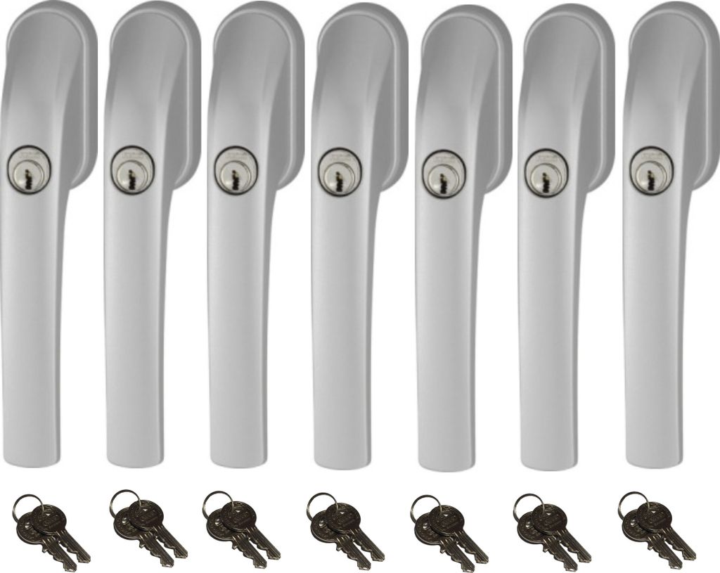Abus FG300 abschließbarer Fenstergriff silber, im Set 7 Produktbild 