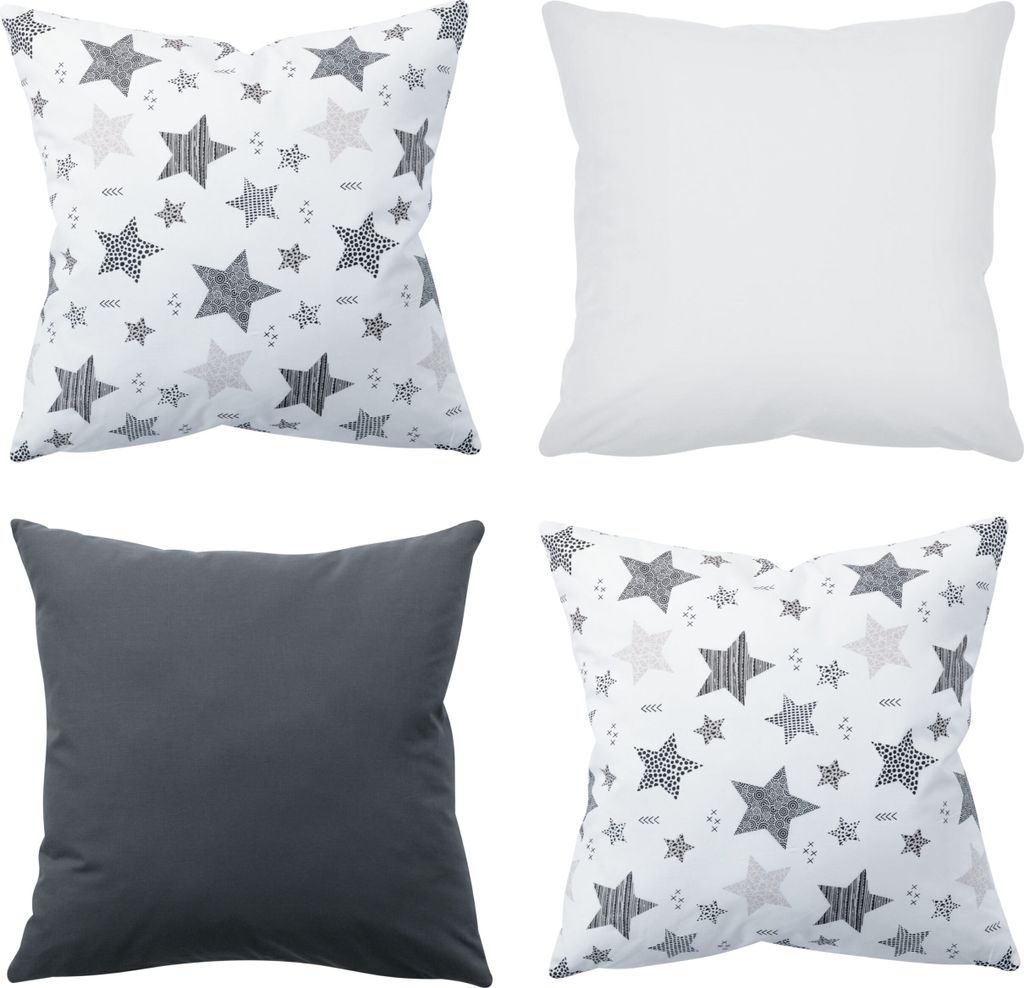 Amilian 4er Set, 45x45 cm 18x18 inch; Dekoratives Kissen, Dekokissen mit Füllung mit Kissenbezug; Sofakissen für Wohnzimmer Kinder Deko