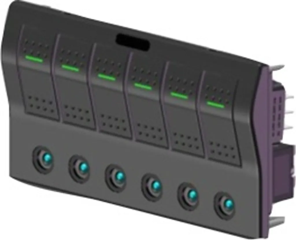 Tableau de Bord Électrique 6 Interrupteurs LED pour Bateau et Auto Marine