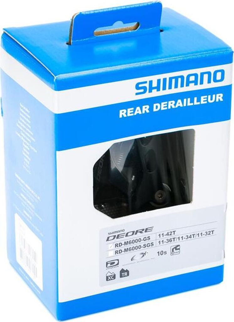 Deragliatore Posteriore Shimano Deore RD-M6000-GS (gabbia Centrale) 10S