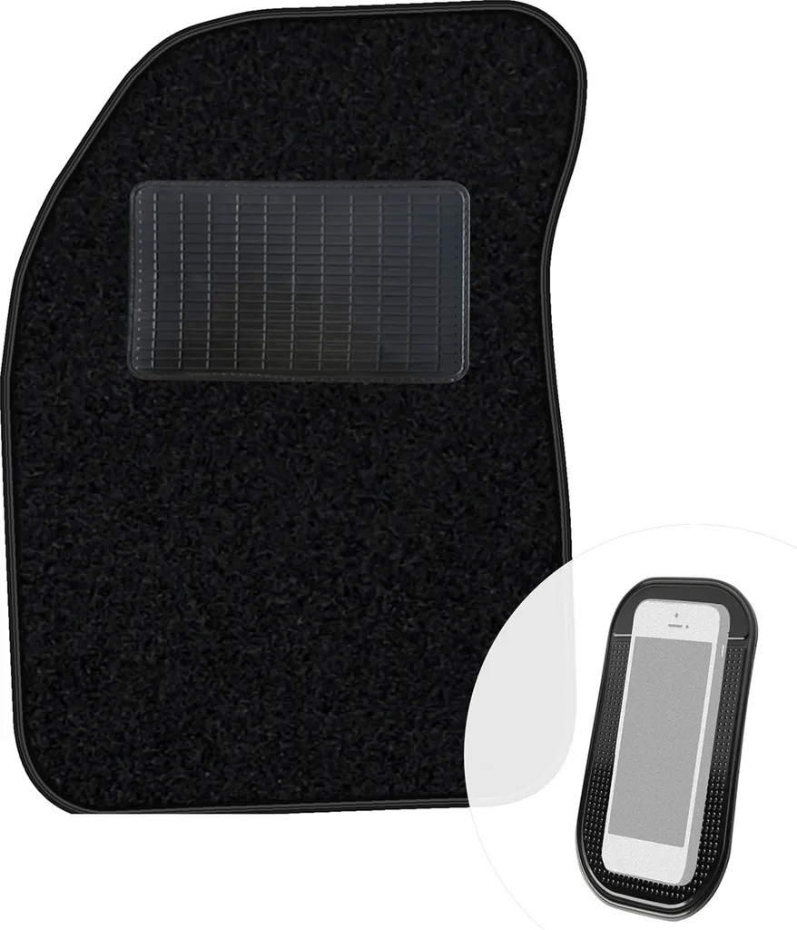 Tappetino Nero Renault Kangoo I 98-08 Velours Lato Guida moto-MOLTICO