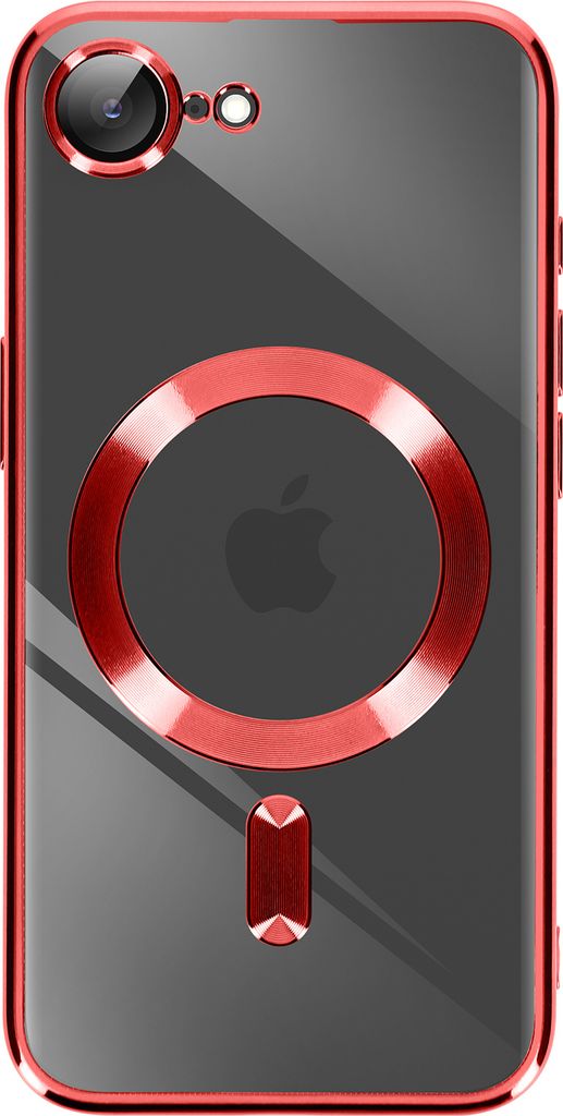 Avizar, Hülle für iPhone 16e mit Kameraschutz aus Silikon, Rot