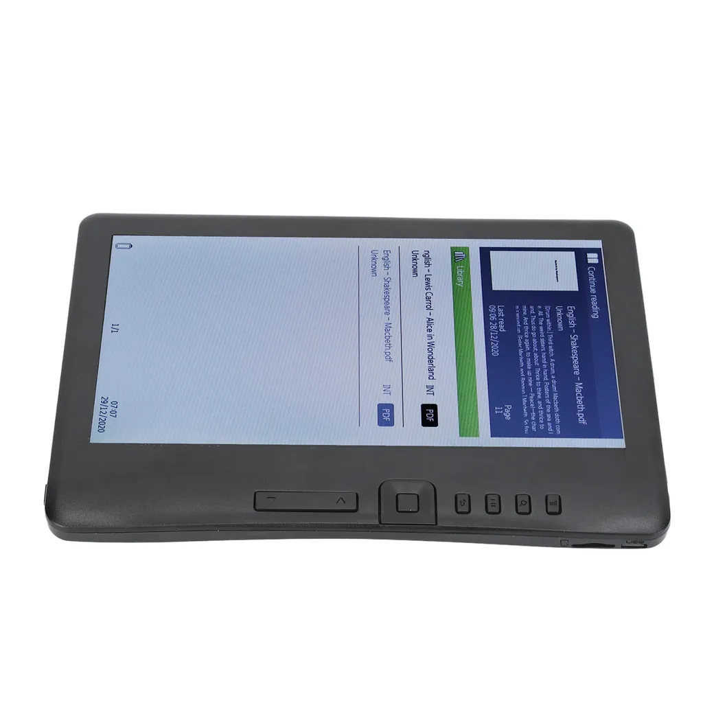 Liseuse Numérique E-Reader 7 Pouces Écran Couleur Haute Résolution Noir - 7
