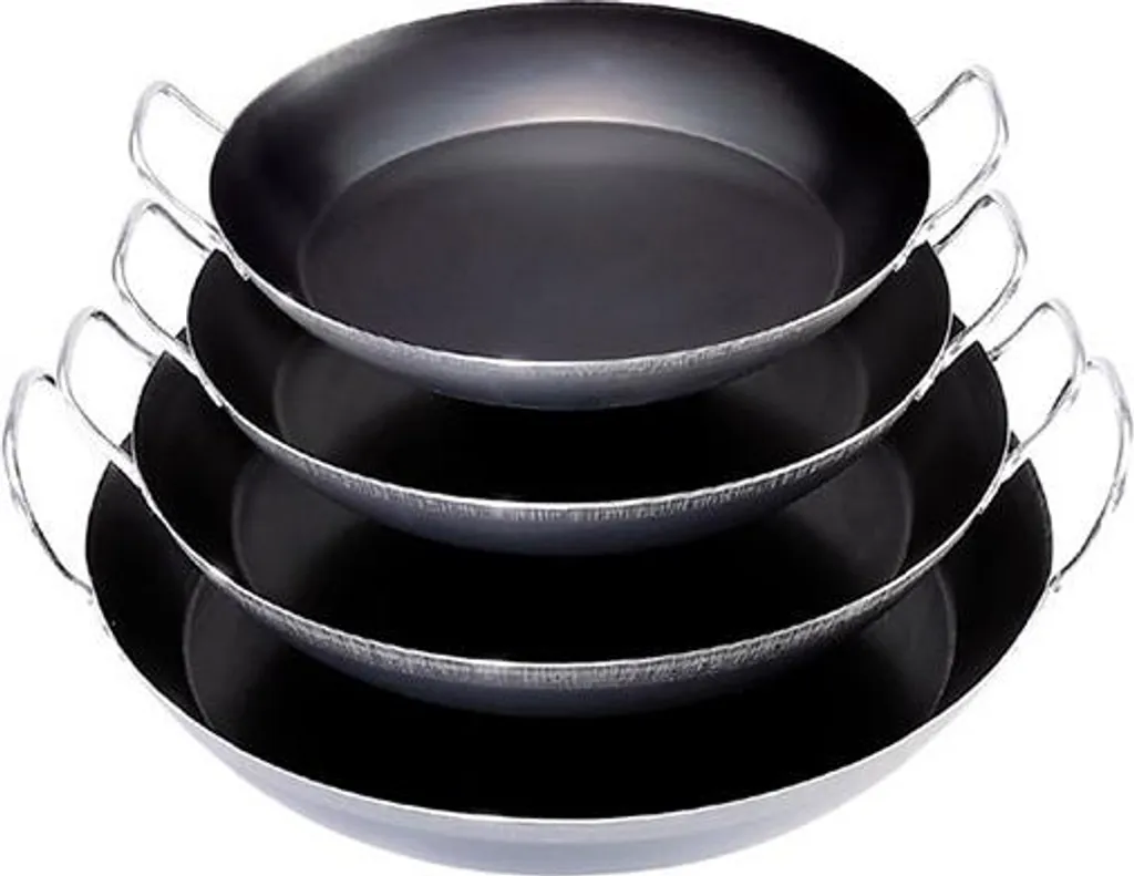 De Buyer 5023.42 Piatto per Paella 42cm in Lamiera Blu Professionale