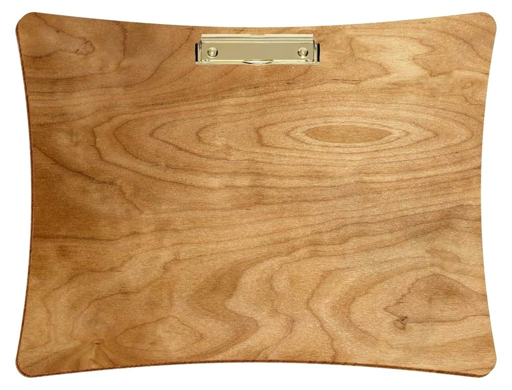 Klemmbrett aus Holz, konkav, Birke rustikal für DIN A3, A4, A5, A6 aus 3mm Birkensperrholz mit Klarlack versiegelt