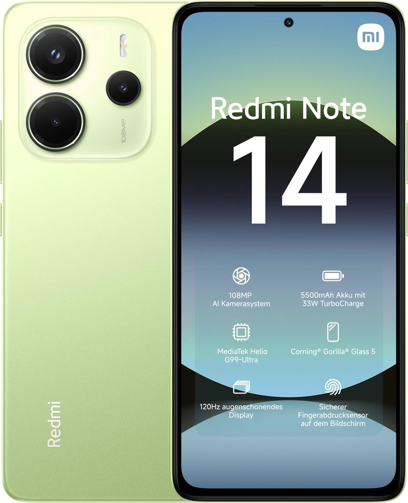 Xiaomi Redmi Note 14 6+128GB 6.67" 4G Lime Green EU  Xiaomi Obrázek produktu 