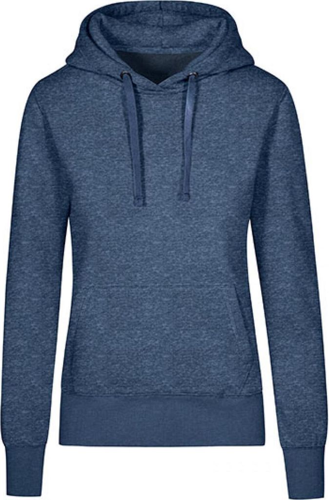 X.O Hoodie Damen, Marineblau-Melange, L