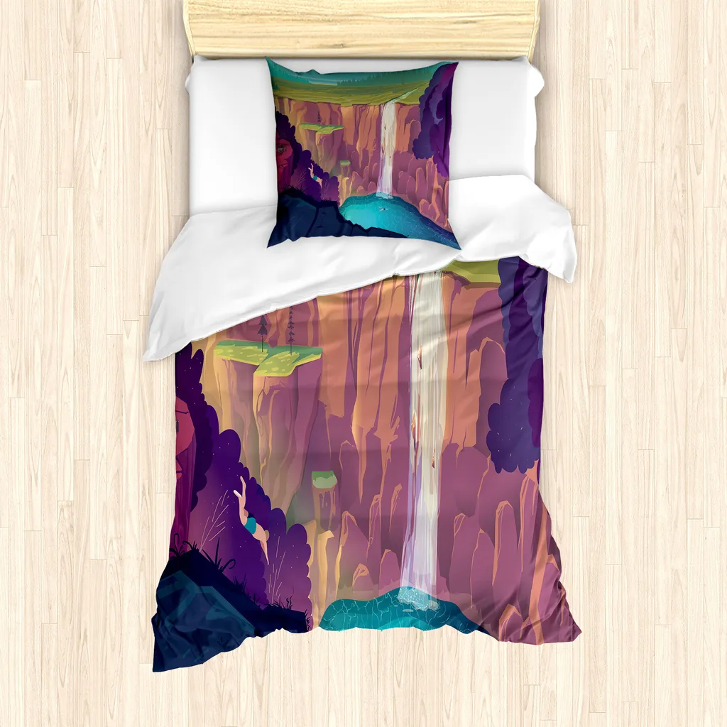 Copripiumino Cascata Viola ABAKUHAUS - Riposo Naturale e Sano