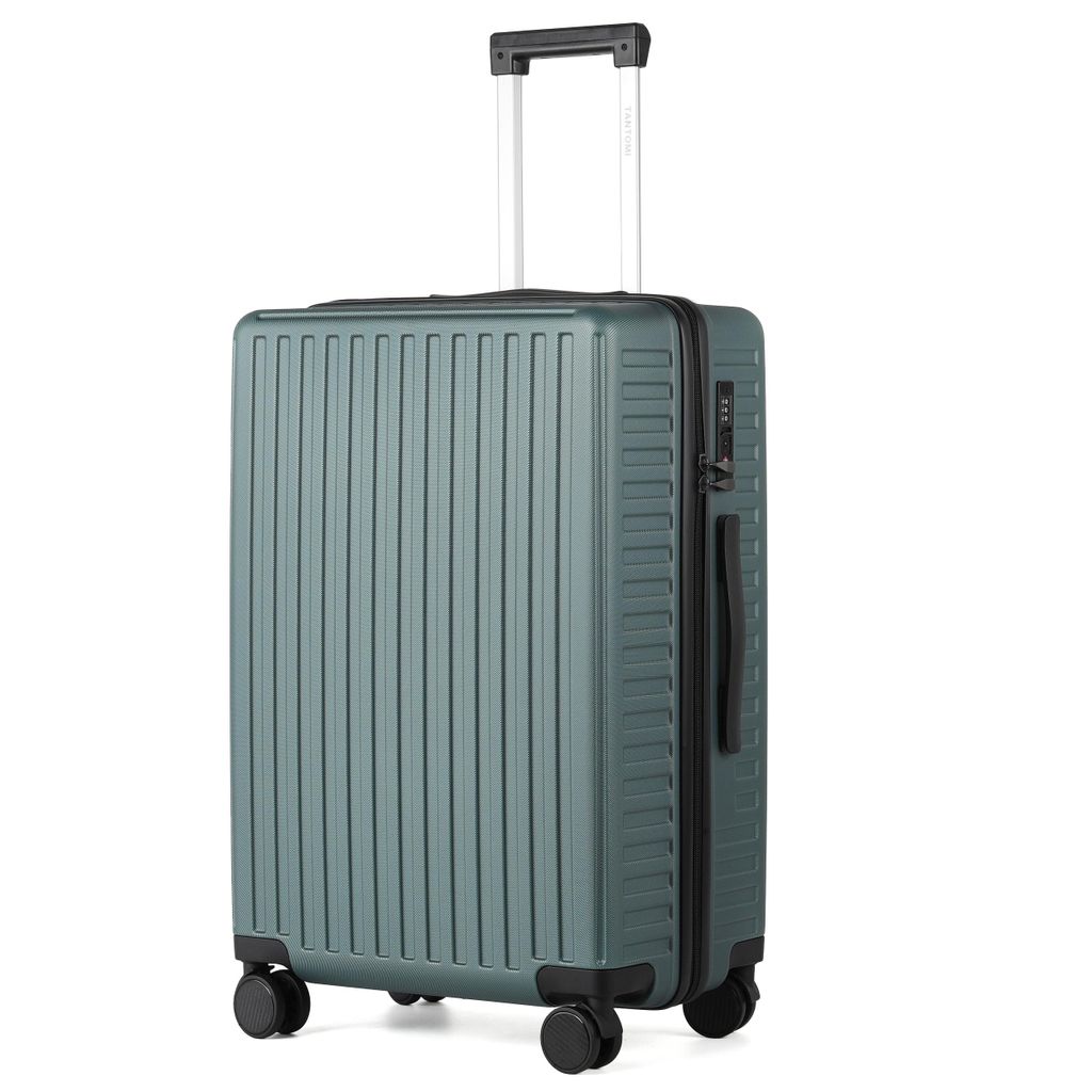 Hartschalen-Trolley ABS Handgepäckkoffer Business-Koffer Trolleys mit TSA Schloss, Mit abschließbarer Vortasche, Laptopfach, Leichtgewicht