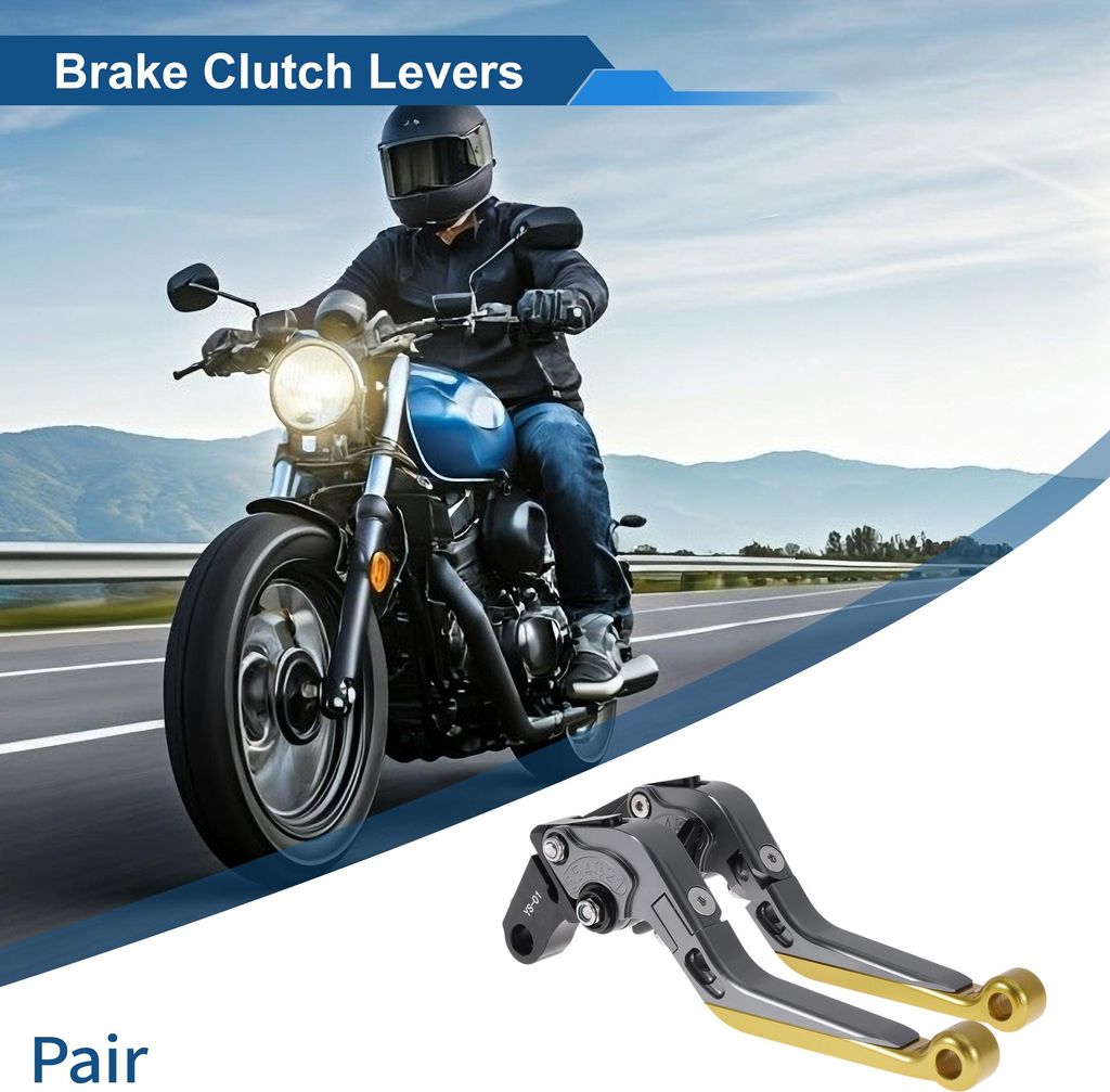 Kurze Lange Brems Kupplungshebel für Honda X11 1999-2002 Verstellbare Motorrad Lenker Bremshebel Aluminiumlegierung Titan Griff Goldfarbenes Ende