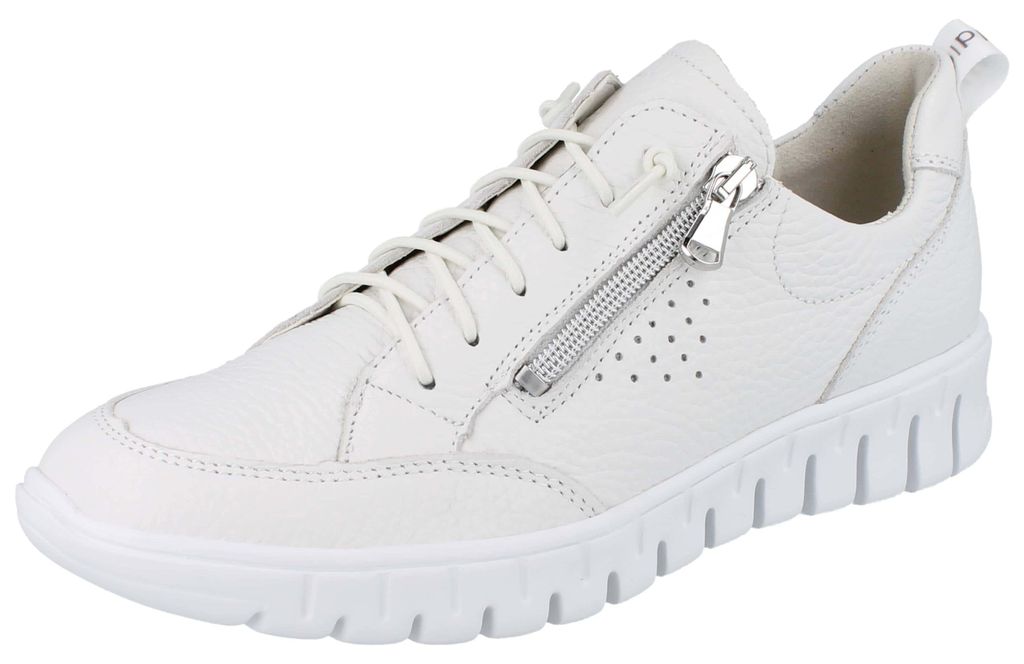 WALDLÄUFER H-Birdy Damen Schlupf Sneaker weiß genarbtes Produktbild 