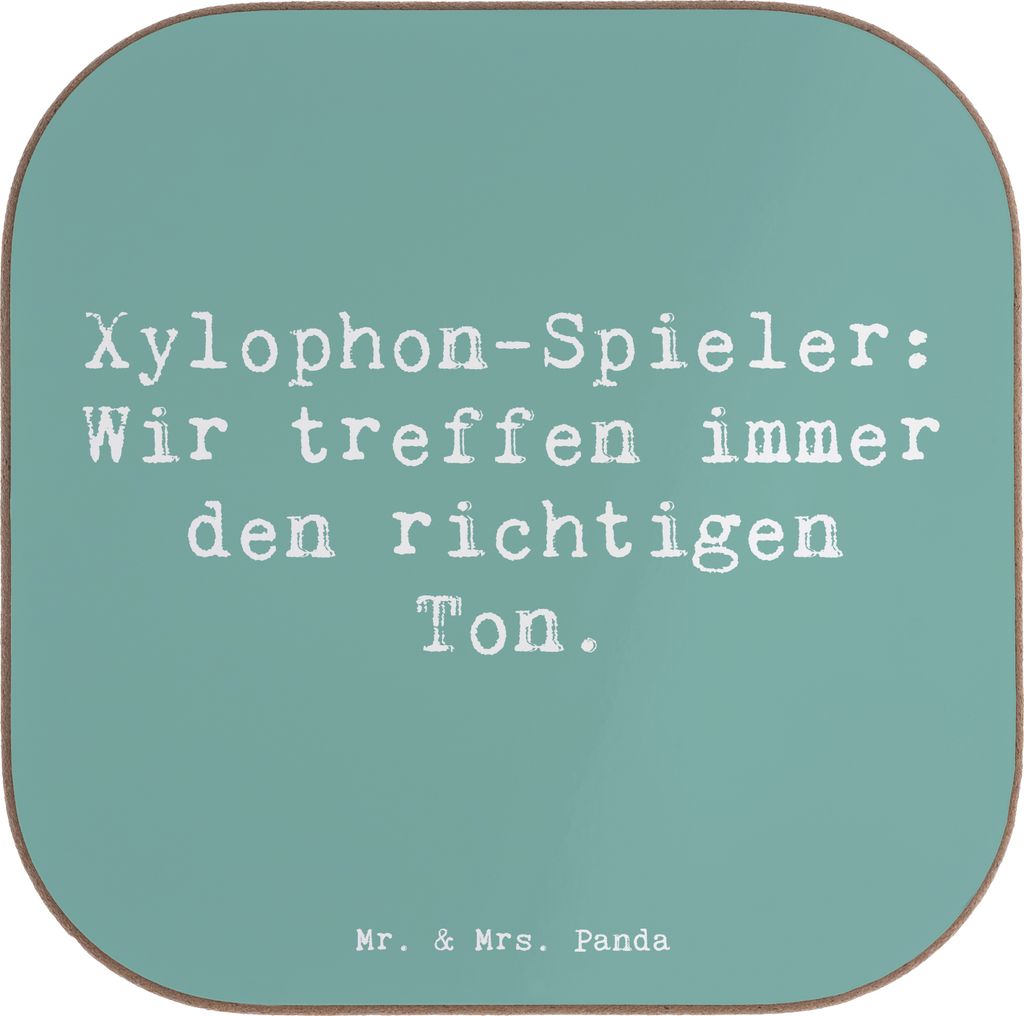 Mr. & Mrs. Panda Holzuntersetzer Spruch Xylophon Melodie - Meeresbrise - Geschenk, Musik, Musikinstrument, gemeinsames Musizieren, Instrument, lern...