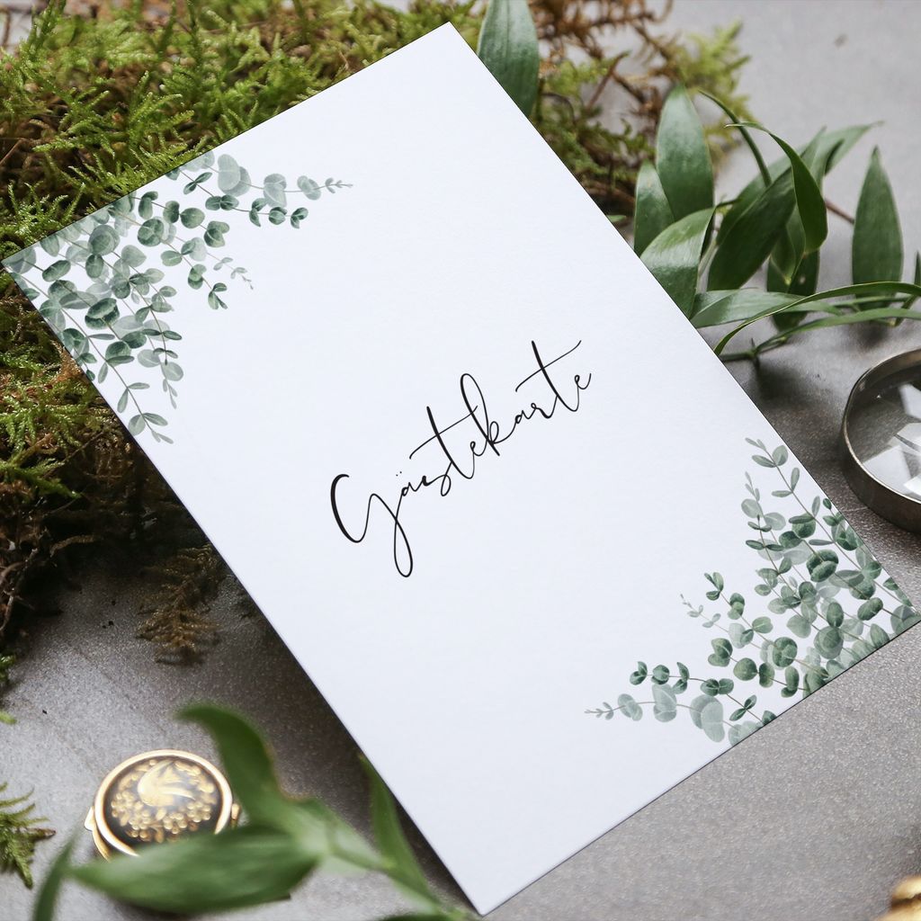 Mavanto Gästekarten Hochzeit Spiel Gästebuch Erinnerung - personalisierbar