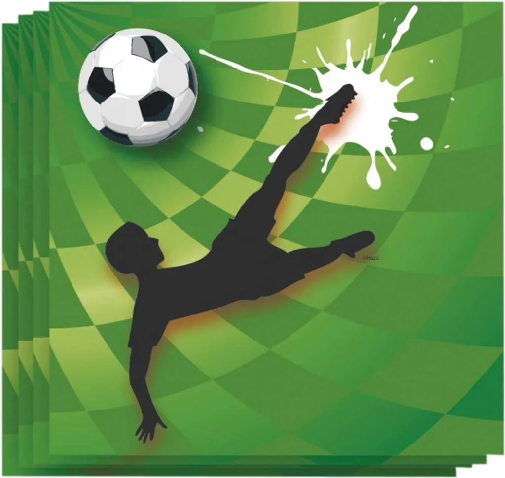 Serviettes de table Basic Sports Goal - Lot de 20 pièces pour fête enfant