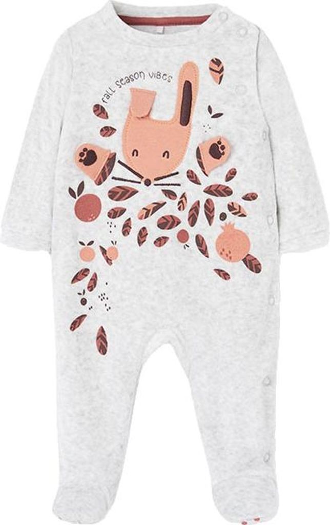 Boboli Velour Strampler Grau 6 Months Grau 6 Months