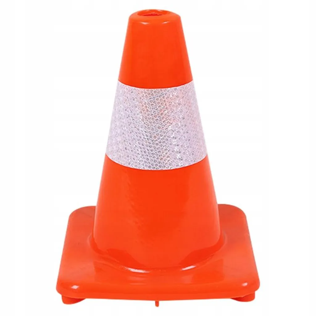 Poteau d'avertissement PVC pour parking et zones de travaux de 30 cm