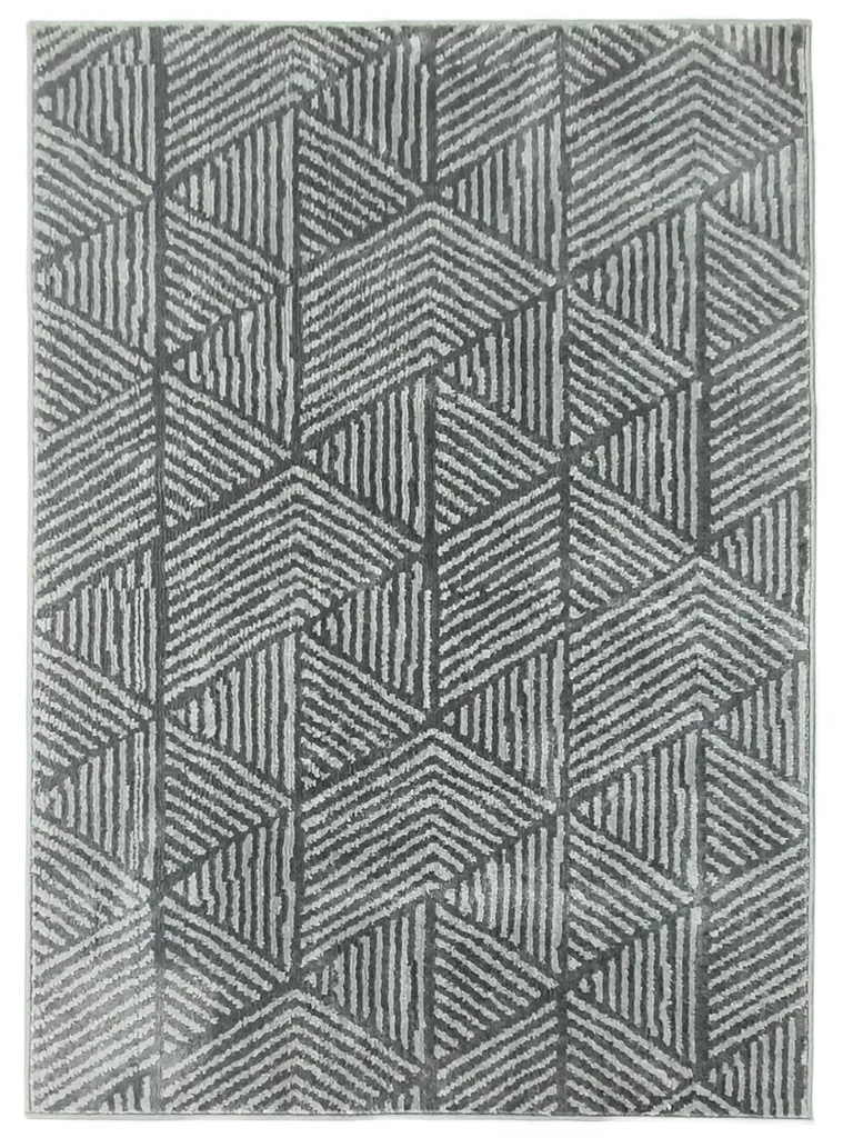 Tapis de salon gris foncé facile à nettoyer HOMCOM pour famille et déco
