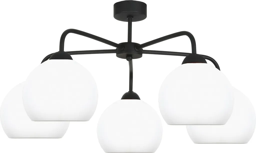 Luminaire de plafond bicolore design CHORUS BIANCO en métal et tissu