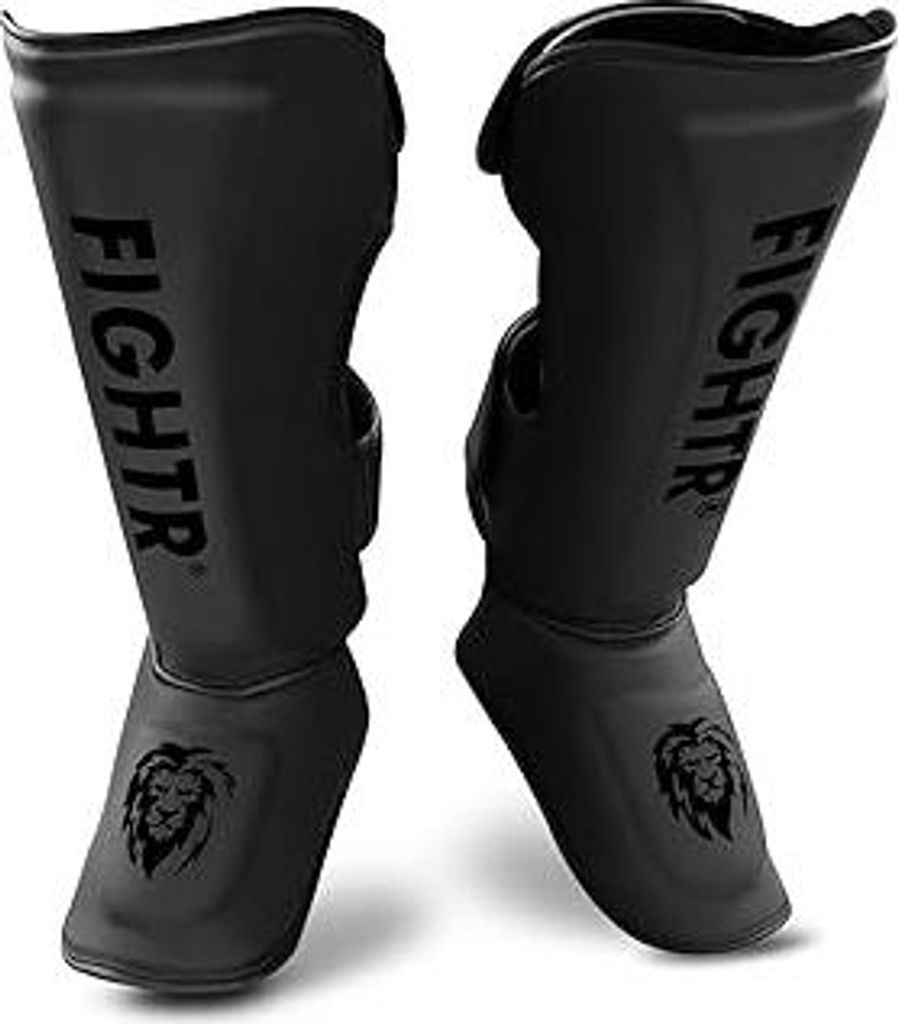 FIGHTRProfi Schienbeinschoner extra Dick - mit perfektem Sitz und idealer Polsterung | Extra Dicker Schienbeinschutz für Kicks im Kickboxen, MMA, ...