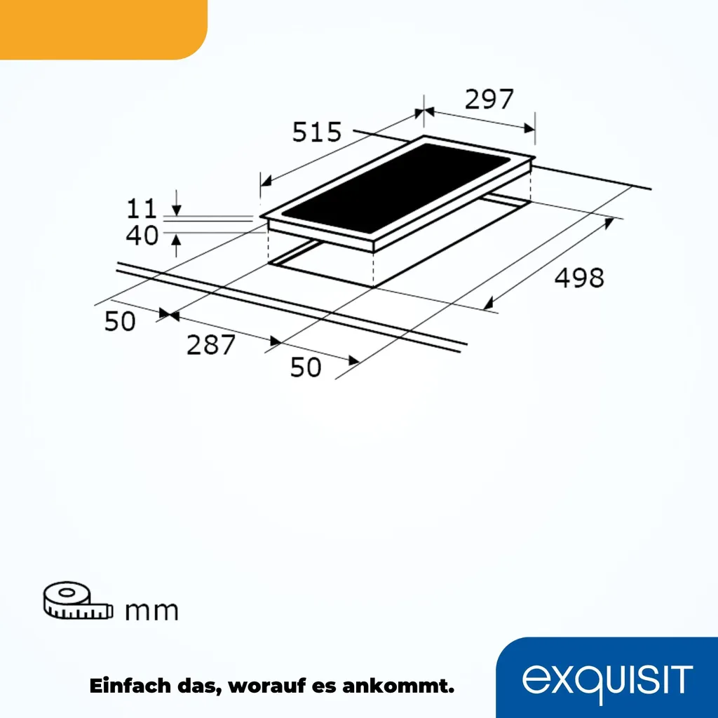 EKC 301-2 RK Plan de cuisson vitrocéramique Duo avec régulateur d'énergie