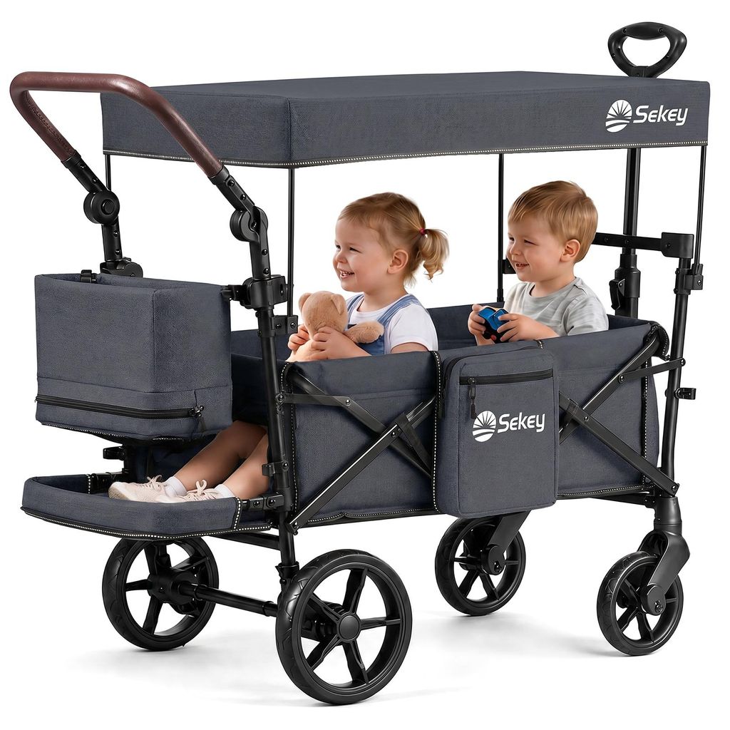 Sekey Bollerwagen Faltbar mit Dach Kinder Bollerwagen mit Produktbild 
